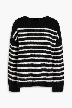 Normandie striped wool-blend sweater