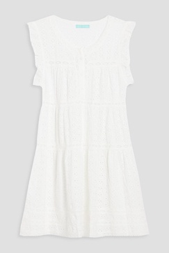 Rebekah ruffled broderie anglaise cotton mini dress