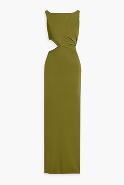 Hailey cutout draped jersey gown