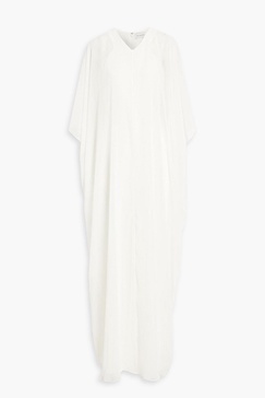 Nyla layered stretch-crepe and chiffon jumpsuit