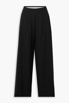 Tasha cutout pleated woven wide-leg pants