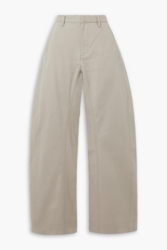 Arch cotton-blend canvas wide-leg pants