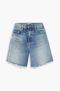 Yoann frayed denim shorts