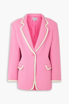 Oversized two-tone wool-crepe blazer