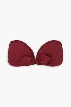 Bow-detailed bandeau bikini top