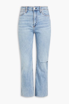 Casey distressed high-rise kick-flare jeans