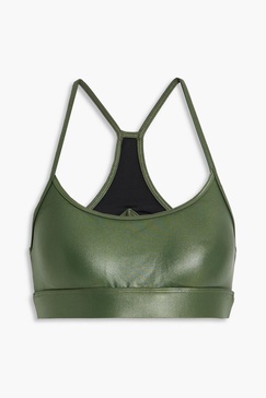 Slate Infinity two-tone cutout stretch sports bra