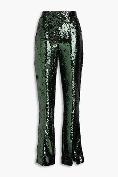 Ariah sequined tulle straight-leg pants