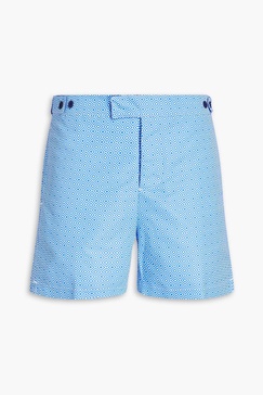 Mid-length printed swim shorts