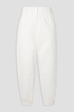 Arid cropped cotton tapered pants