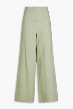 Auriel cotton-voile wide-leg pants