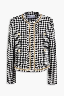 Cher embellished houndstooth tweed jacket