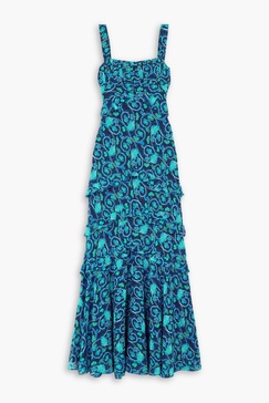 Chandra floral-print silk maxi dress