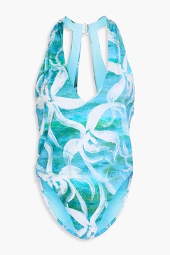 High Sea open-back printed swimsuit