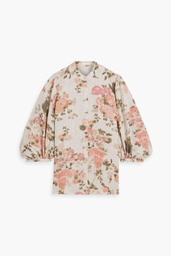 Ossana floral-print linen-gauze top