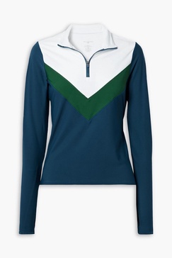 Color-block stretch sweatshirt