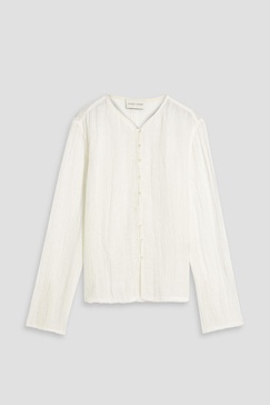 Beta cotton and linen-blend gauze shirt