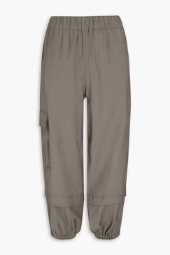 Cropped woven track pants