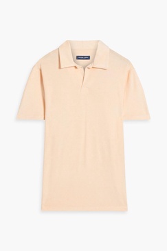 Faustino cotton, Lyocell and linen-blend terry polo shirt