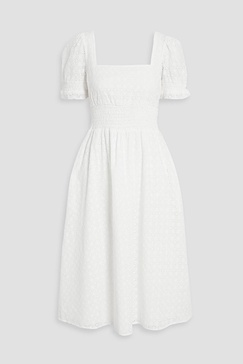 Holland broderie anglaise cotton midi dress