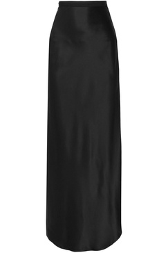 Azalea silk-satin maxi skirt