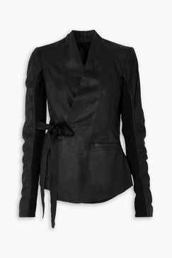 Hollywood leather wrap blazer