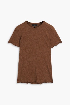 Gemma cotton-blend jacquard T-shirt