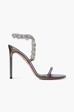 Comet 105 crystal-embellished metallic faux leather sandals