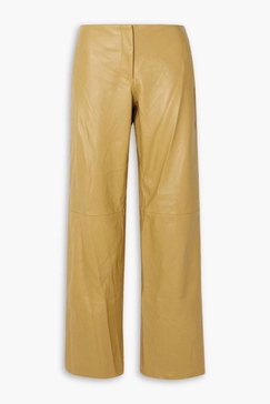 Redux leather straight-leg pants