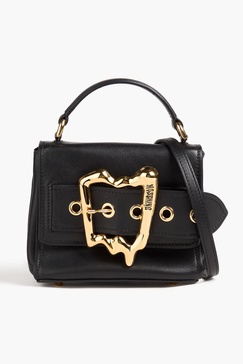 Morphed Buckle embellished leather tote