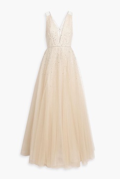 Embellished tulle gown