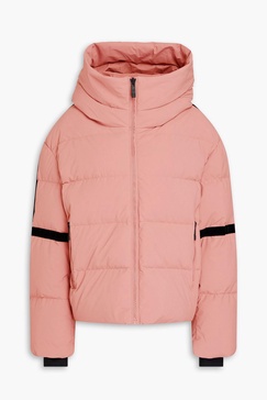 Quilted hooded ski jacket