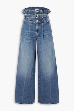 The Sylvan belted high-rise wide-leg jeans