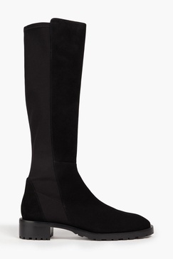 Microstretch and suede knee boots