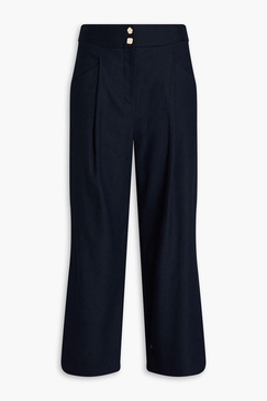 Kuna cropped linen-blend wide-leg pants