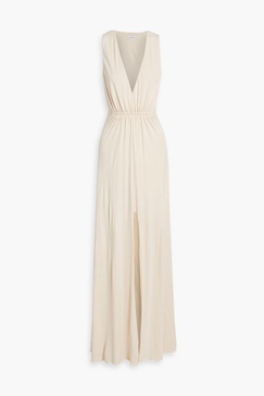 Megan cutout ruched jersey maxi dress