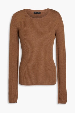 Audrina ribbed wool-blend sweater