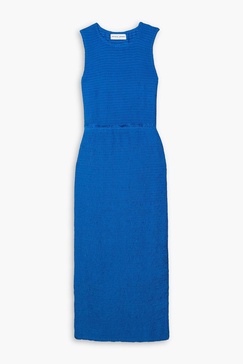 Suenos shirred crepe midi dress