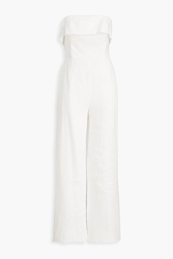 Chesa strapless linen wide-leg jumpsuit