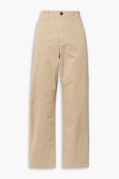 Nellie cotton-blend twill straight-leg pants