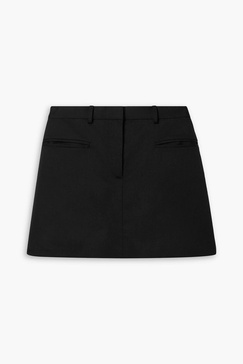 Zola wool-blend twill mini skirt