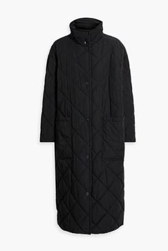 Sage quilted twill coat