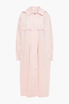 Cotton hooded trench coat