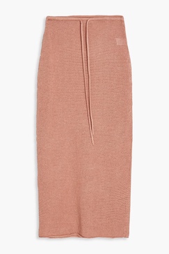 Linen midi skirt