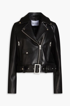 Esmeralda faux leather biker jacket