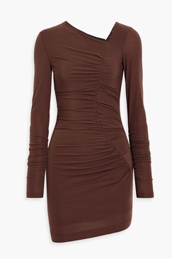 Ruched jersey mini dress