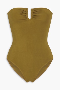 Ruched bandeau swimsuits