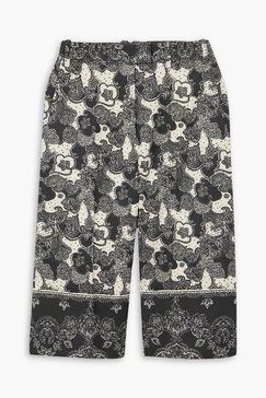 Tam paisley-print linen and cotton-blend culottes