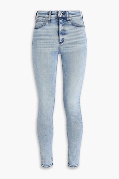 Nina faded high-rise skinny jeans