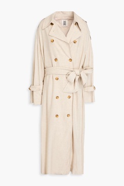 Alanise slub woven trench coat